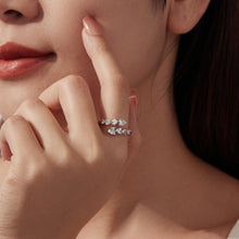Load image into Gallery viewer, 925 Sterling Silver White Gold Plated Pavé Setting Rings for Women