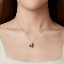 Load image into Gallery viewer, 925 Sterling Silver + Plated White Gold + Plated Gold 1.8*1.2cm Necklace for Women