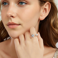 Load image into Gallery viewer, 925 Sterling Silver White Gold Plated Quality Shell Pearl Starfish Ring for Women