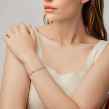 Load image into Gallery viewer, 925 Sterling Silver Plated White Gold Adjustable Bracelet for Women