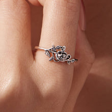 Load image into Gallery viewer, 925 Sterling Silver Oxidized Adjustable Ring for Women