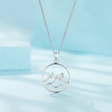 Load image into Gallery viewer, 925 Sterling Silver Necklace with Pavé Setting CZ 21*16mm Pendant