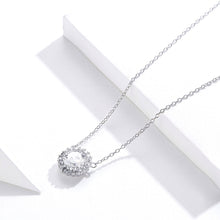 Load image into Gallery viewer, 925 Sterling Silver Plated Platinum 49cm Pavé Setting CZ Necklace for Women