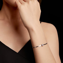 Load image into Gallery viewer, 925 Sterling Silver Moissanite 0.50 Carat Bracelet with Pavé Setting and White Gold Plating for Women