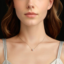 Load image into Gallery viewer, 925 Sterling Silver & Moissanite Necklace, 40+5cm Length, White Gold Plated, Women's Jewelry