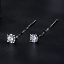 Load image into Gallery viewer, 925 Sterling Silver 4.0 Carat Moissanite Earrings for Women