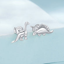 Load image into Gallery viewer, 925 Sterling Silver Earrings with Oxidized Finish, 1.1*1cm & 1.2*0.6cm for Women
