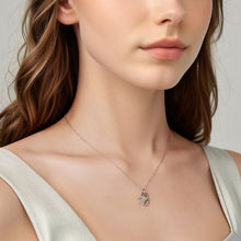 Load image into Gallery viewer, 925 Sterling Silver + Plated White Gold + Plated Gold 1.8*1.2cm Necklace for Women