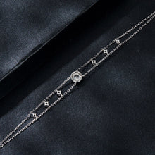 Load image into Gallery viewer, 925 Sterling Silver 5.0mm Moissanite Bracelet with CZ and White Gold Plating for Women