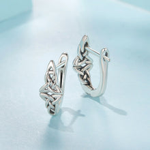 Load image into Gallery viewer, 925 Sterling Silver Oxidized Silver Hoop Earrings 1.4*0.5cm for Women