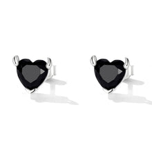 Load image into Gallery viewer, 925 Sterling Silver Oxidized CZ Earrings for Women