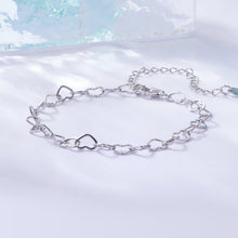 Load image into Gallery viewer, 925 Sterling Silver Plated White Gold Adjustable Bracelet for Women
