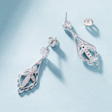 Load image into Gallery viewer, 925 Sterling Silver 0.50 Carat Moissanite Earrings with White Gold Plating for Women