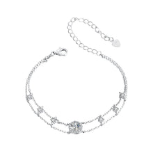 Load image into Gallery viewer, 925 Sterling Silver 5.0mm Moissanite Bracelet with CZ and White Gold Plating for Women