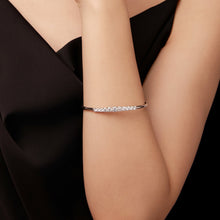 Load image into Gallery viewer, 925 Sterling Silver & Moissanite White Gold Plated Bracelet with 0.5cm Moissanite for Women