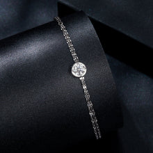 Load image into Gallery viewer, 925 Sterling Silver 0.50 Carat Moissanite Bracelet for Women - 15+6cm - Plated White Gold