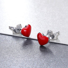 Load image into Gallery viewer, S925 Sterling Silver Plated Platinum Enamel Earrings