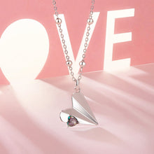 Load image into Gallery viewer, 925 Sterling Silver Necklace with Transparent Glass, 18x15mm Pendant for Women