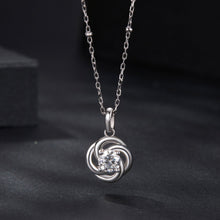 Load image into Gallery viewer, 925 Sterling Silver 0.5 Carat Moissanite Necklace with White Gold Plating for Women