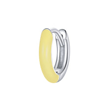 Load image into Gallery viewer, 925 Sterling Silver Enamel Earrings 0.7cm for Women