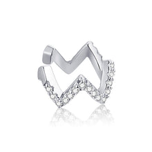 Load image into Gallery viewer, 925 Sterling Silver Plated Platinum Pavé CZ Earrings for Women