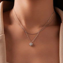 Load image into Gallery viewer, 925 Sterling Silver 0.06 Carat & 0.20 Carat Moissanite Necklace with White Gold Plating for Women