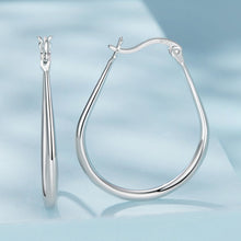Load image into Gallery viewer, 925 Sterling Silver Earrings for Women - 2.9x0.2cm, Plated White Gold, Style L