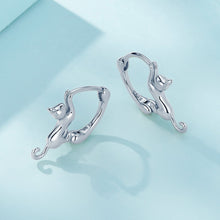 Load image into Gallery viewer, 925 Sterling Silver Plated Gold Earrings Size 1.8cm for Women