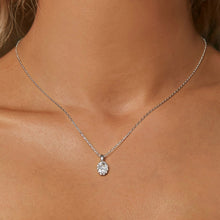 Load image into Gallery viewer, 925 Sterling Silver 1 Carat Moissanite Necklace with Pavé Setting, 400 mm Length for Women