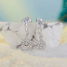 Load image into Gallery viewer, 925 Sterling Silver Earrings with Plated White Gold, 2.2*0.7cm, Enamel + Pavé Setting for Women