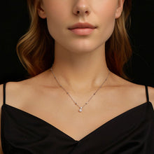 Load image into Gallery viewer, 925 Sterling Silver Moissanite and Freshwater Pearl Necklace 40+5cm for Women