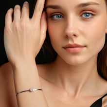 Load image into Gallery viewer, 925 Sterling Silver Moissanite 0.50 Carat Bracelet with Pavé Setting and White Gold Plating for Women