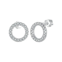Load image into Gallery viewer, 925 Sterling Silver 10mm Moissanite Earrings for Women