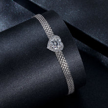 Load image into Gallery viewer, 925 Sterling Silver & 1 Carat Moissanite & CZ White Gold Plated Bracelet for Women