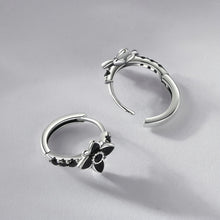 Load image into Gallery viewer, 925 Sterling Silver Enamel and CZ Earrings for Women