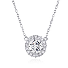 Load image into Gallery viewer, 925 Sterling Silver Plated Platinum 49cm Pavé Setting CZ Necklace for Women