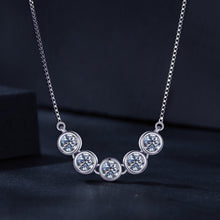 Load image into Gallery viewer, 925 Sterling Silver 4mm Moissanite Plated Platinum Necklace for Women