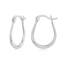 Load image into Gallery viewer, 925 Sterling Silver Earrings for Women - 2.9x0.2cm, Plated White Gold, Style L