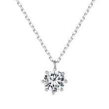 Load image into Gallery viewer, 925 Sterling Silver Plated Platinum Moissanite Necklace 39+5cm for Women