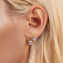 Load image into Gallery viewer, 925 Sterling Silver Enamel CZ Plated Earrings