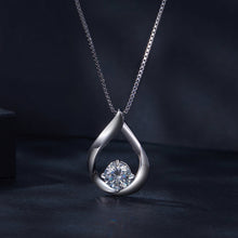 Load image into Gallery viewer, 925 Sterling Silver Necklace with 1 Carat Moissanite - 400mm Length for Women