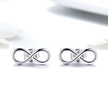Load image into Gallery viewer, 925 Sterling Silver Earrings for Women - 0.6*1.3 cm, Plated Platinum
