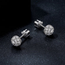 Load image into Gallery viewer, 925 Sterling Silver White Gold Plated Moissanite Earrings Size 10mm for Women
