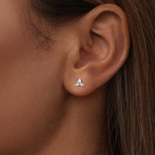 Load image into Gallery viewer, 925 Sterling Silver Earrings with Pavé Setting CZ
