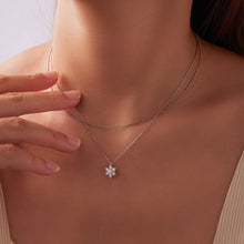Load image into Gallery viewer, 925 Sterling Silver 0.06 Carat & 0.20 Carat Moissanite Necklace with White Gold Plating for Women