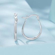Load image into Gallery viewer, 925 Sterling Silver Earrings for Women - 2.9x0.2cm, Plated White Gold, Style L