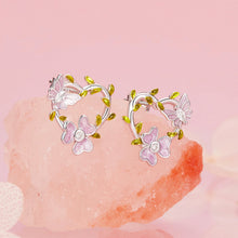 Load image into Gallery viewer, 925 Sterling Silver Enamel CZ Plated Earrings