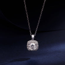 Load image into Gallery viewer, 925 Sterling Silver Moissanite 1.4x1.0cm White Gold Plated Necklace 40+5cm for Women