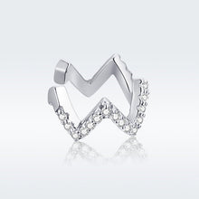 Load image into Gallery viewer, 925 Sterling Silver Plated Platinum Pavé CZ Earrings for Women