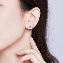 Load image into Gallery viewer, 925 Sterling Silver Earrings, 0.6cm, Plated Gold, Plated Platinum for Women